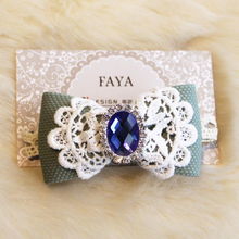 文艺浅蓝 一枚复古花边蓝宝石发夹，承载时光的礼物